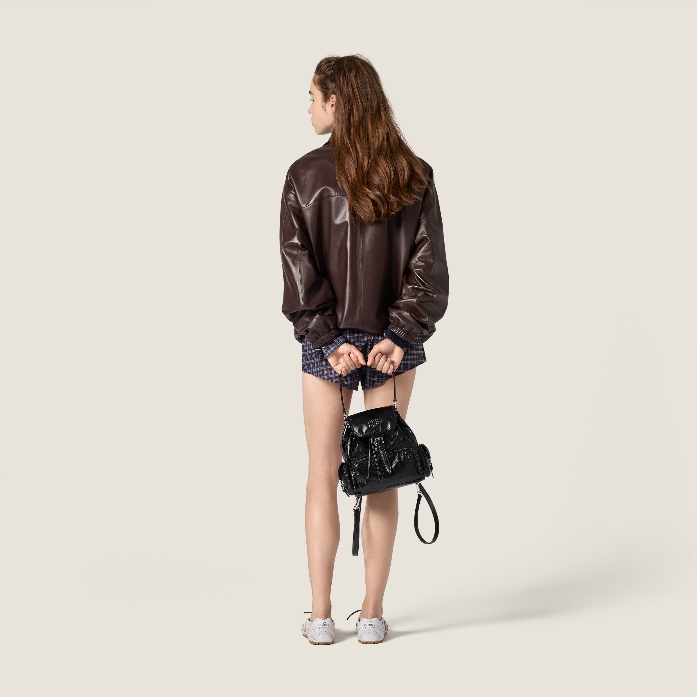 Nappa leather blouson jacket - thumbnail 3