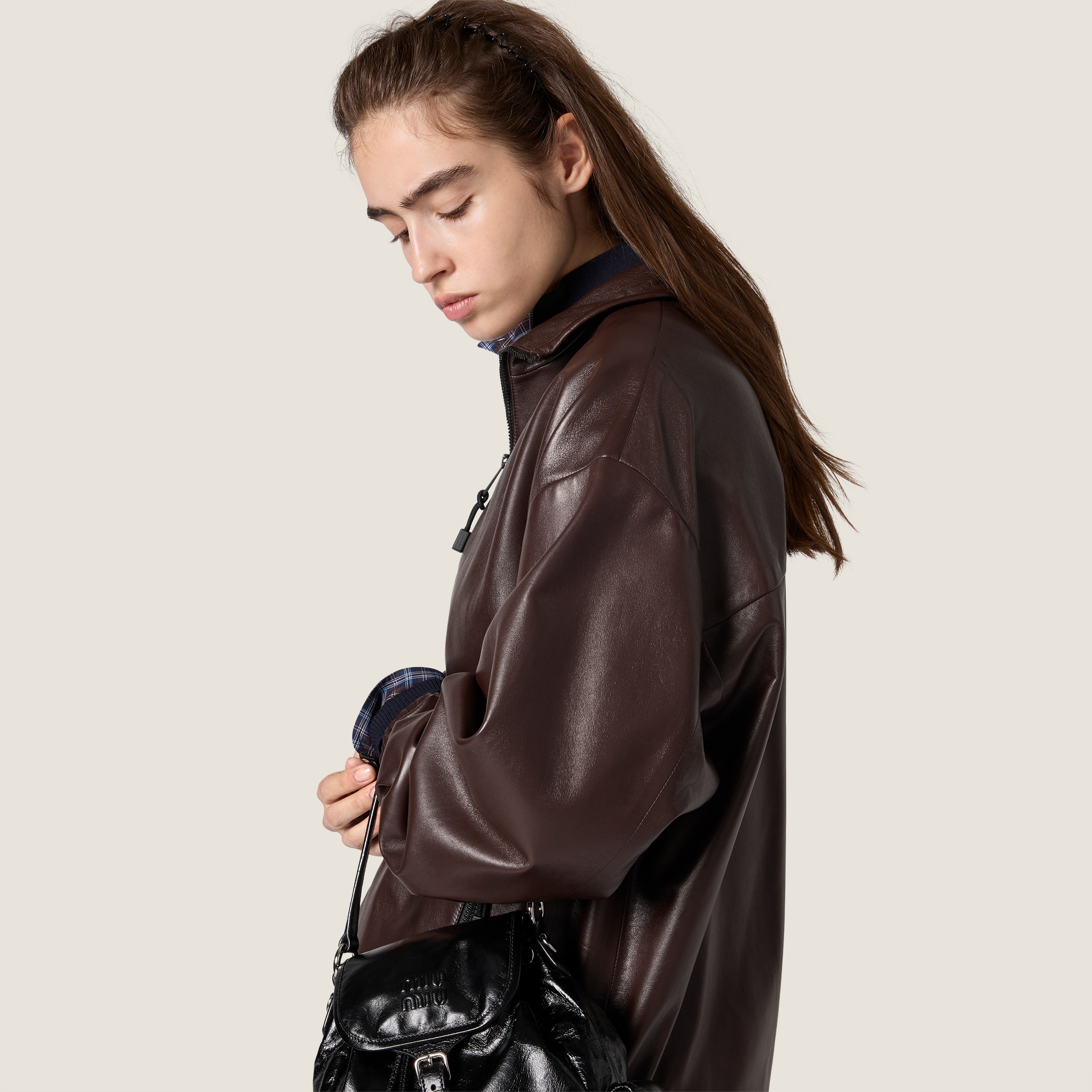 Nappa leather blouson jacket - thumbnail 6