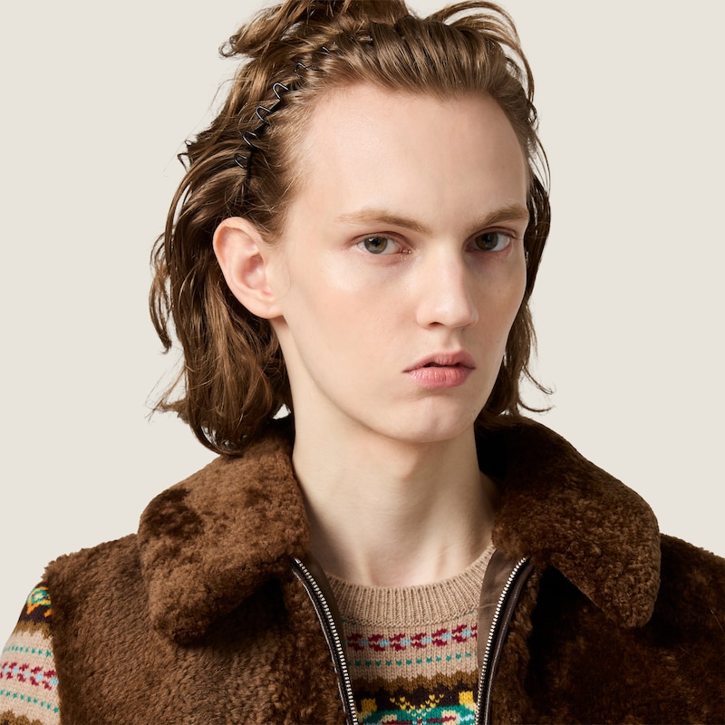 Shearling blouson jacket