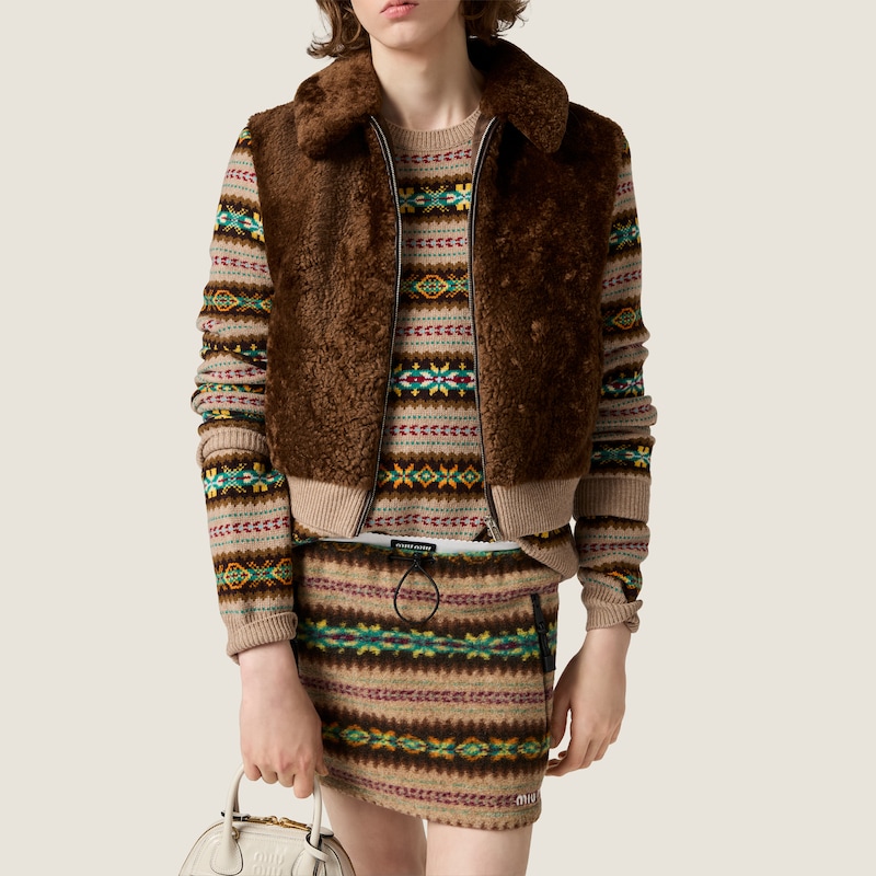 Shearling blouson jacket