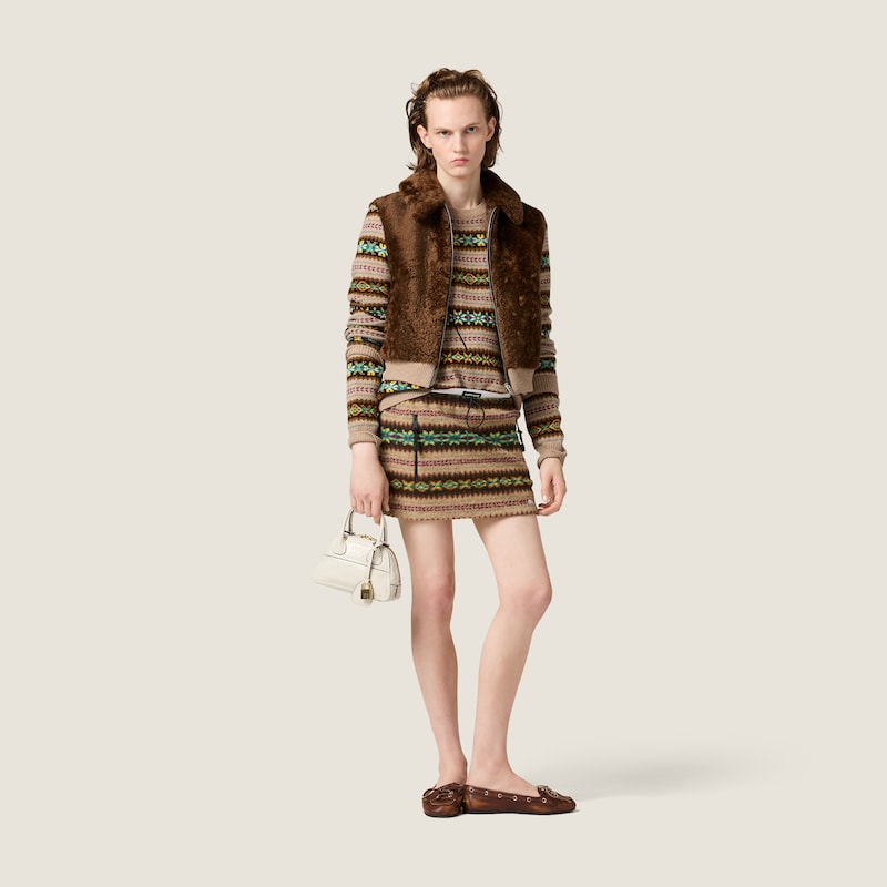 Shearling blouson jacket
