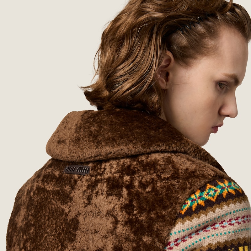 Shearling blouson jacket