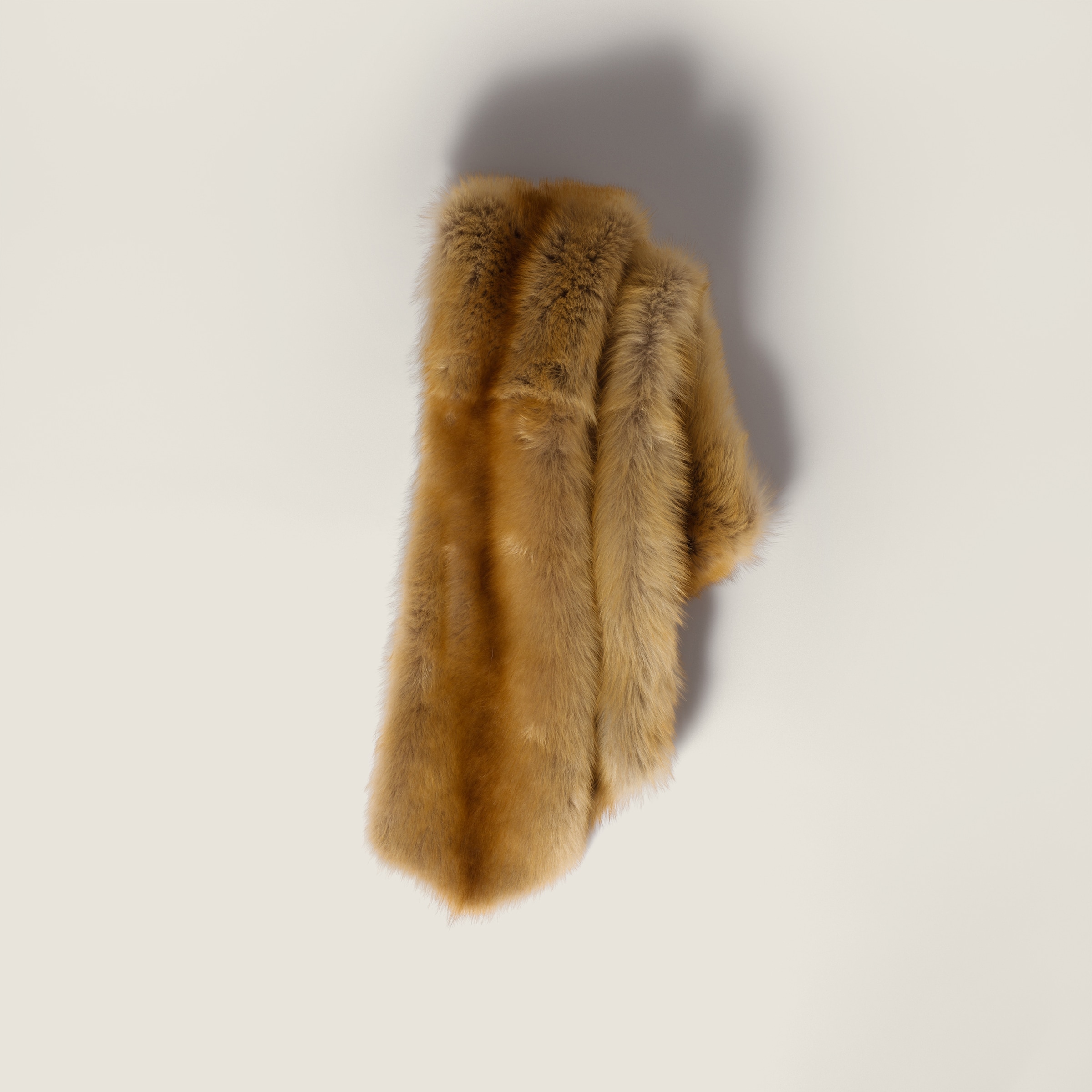 Miu Miu Shearling Fur Stole In Brown