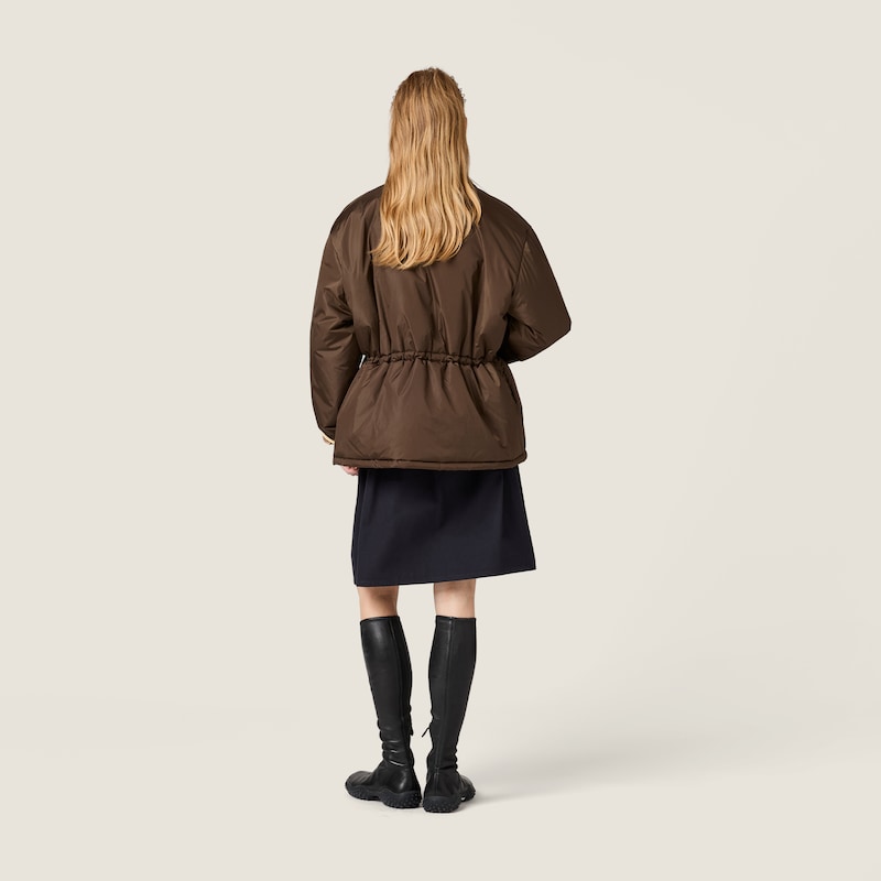 Padded technical fabric blouson jacket