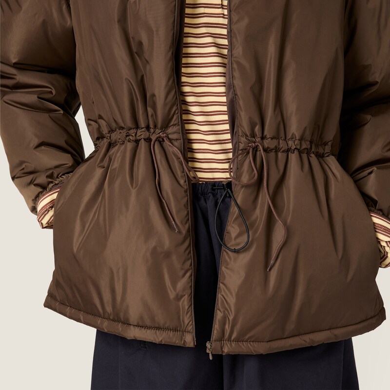Padded technical fabric blouson jacket