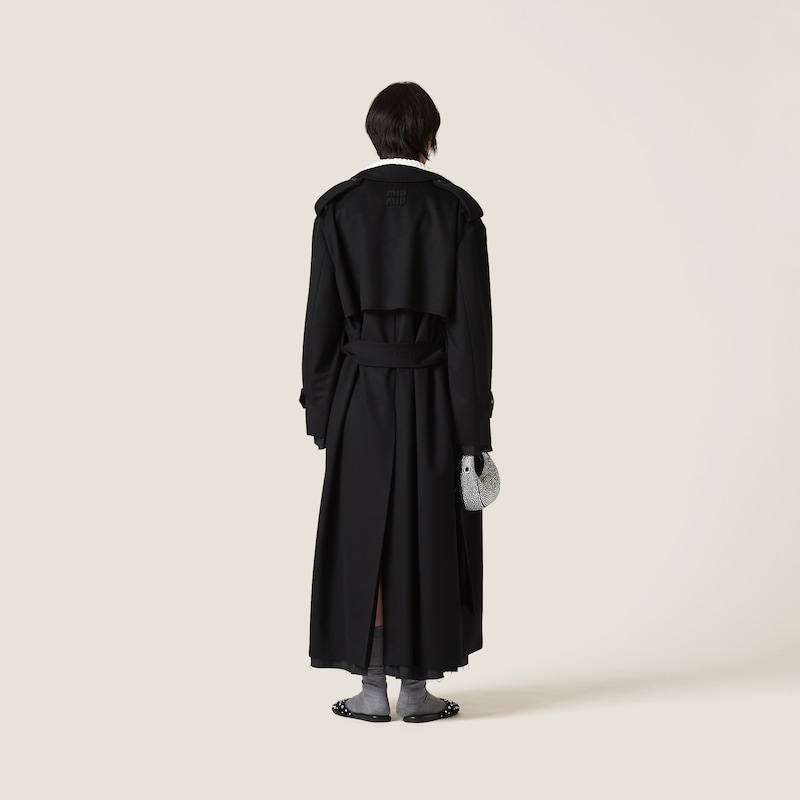 더블브레스트 벨루어 코트