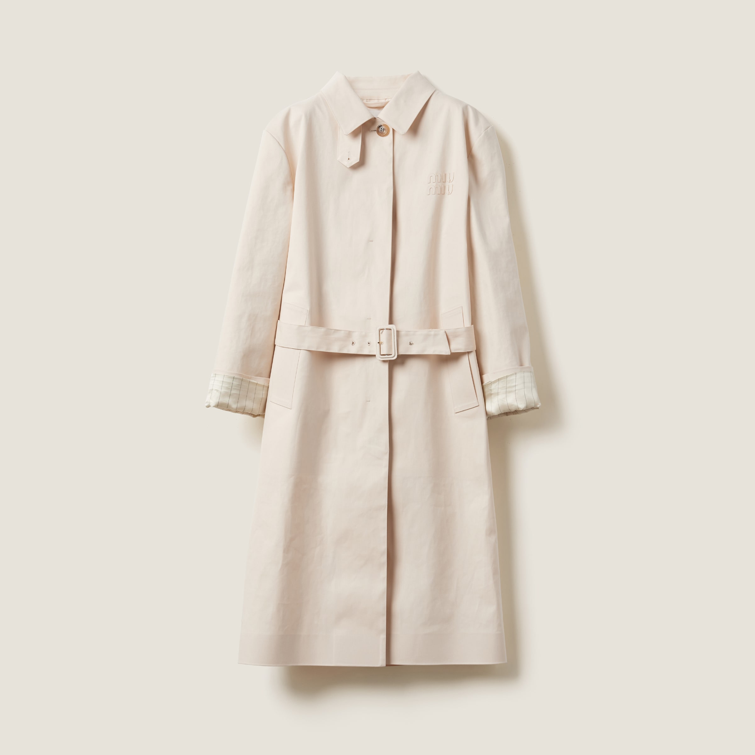 Single breasted double cotton raincoat