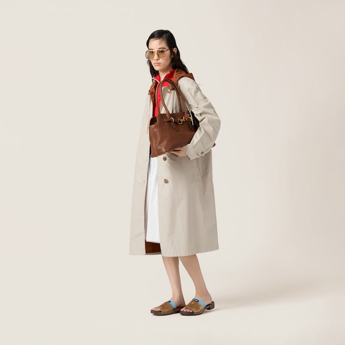 コート Miu Miu Cappuccino Cotton Blend Reversible Overcoat Miu Miu Cappuccino Cotton Blend Reversible Overcoat – LOZURI®