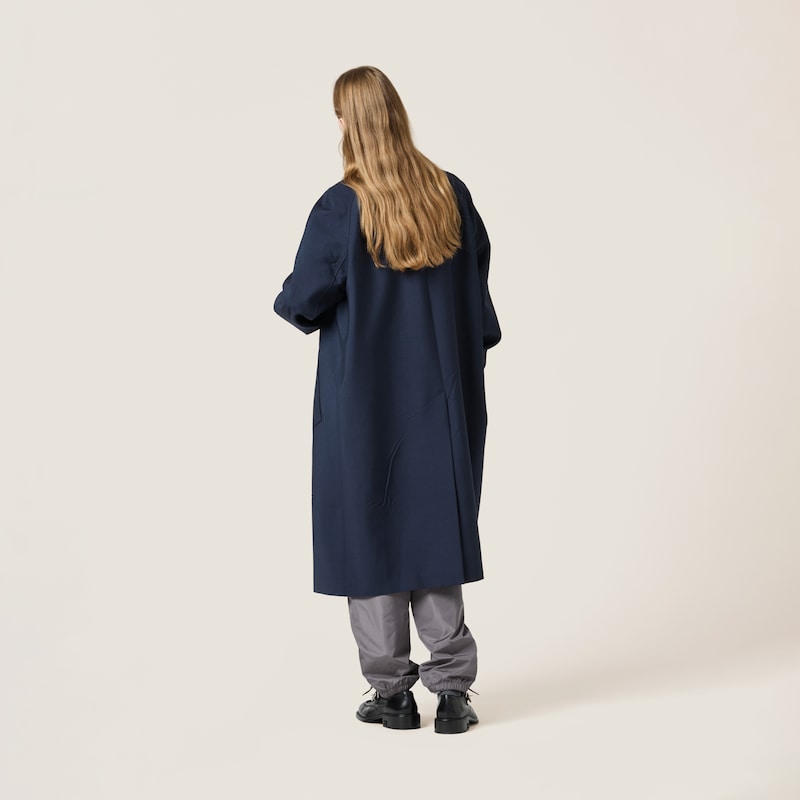 Single-breasted kid mohair coat