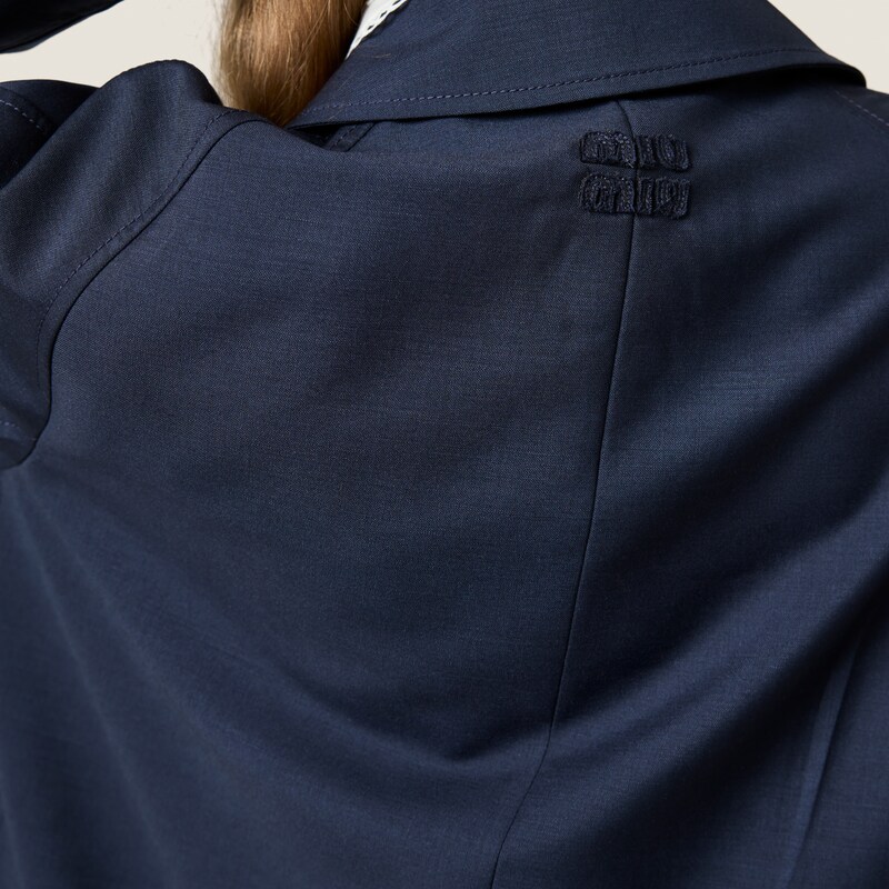 Single-breasted kid mohair coat