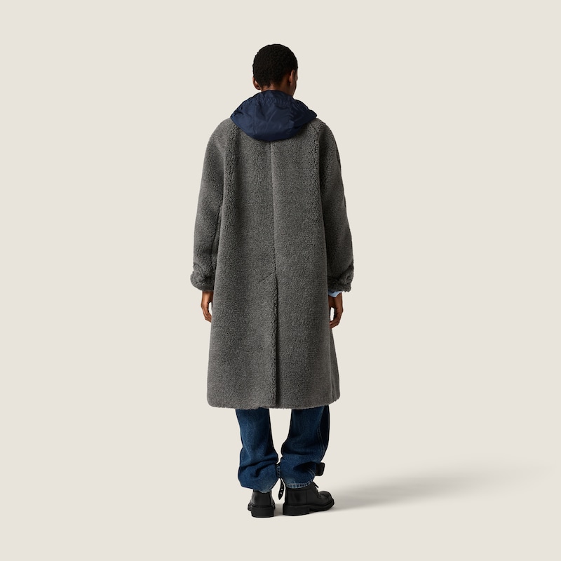 Manteau droit en polaire