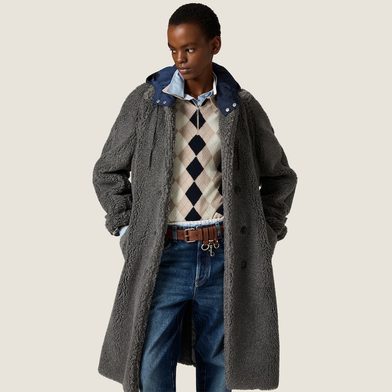 Manteau droit en polaire