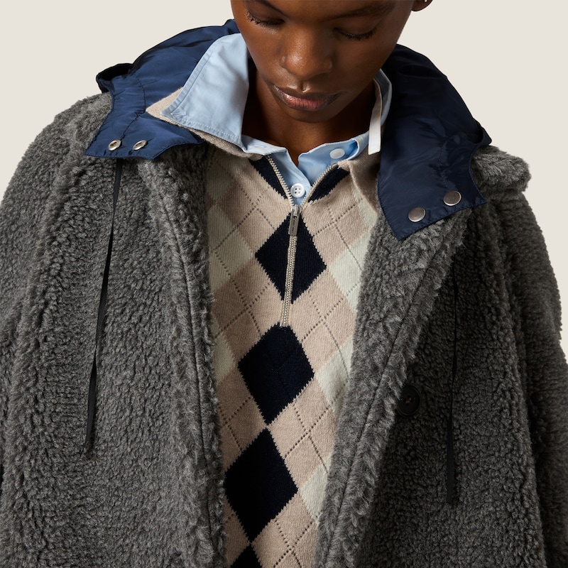 Manteau droit en polaire
