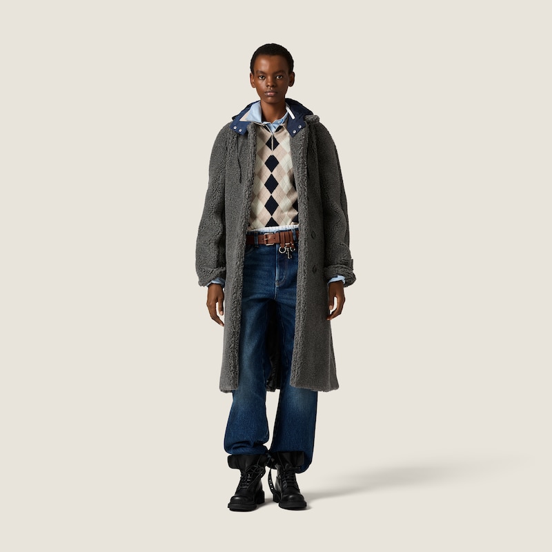 Manteau droit en polaire