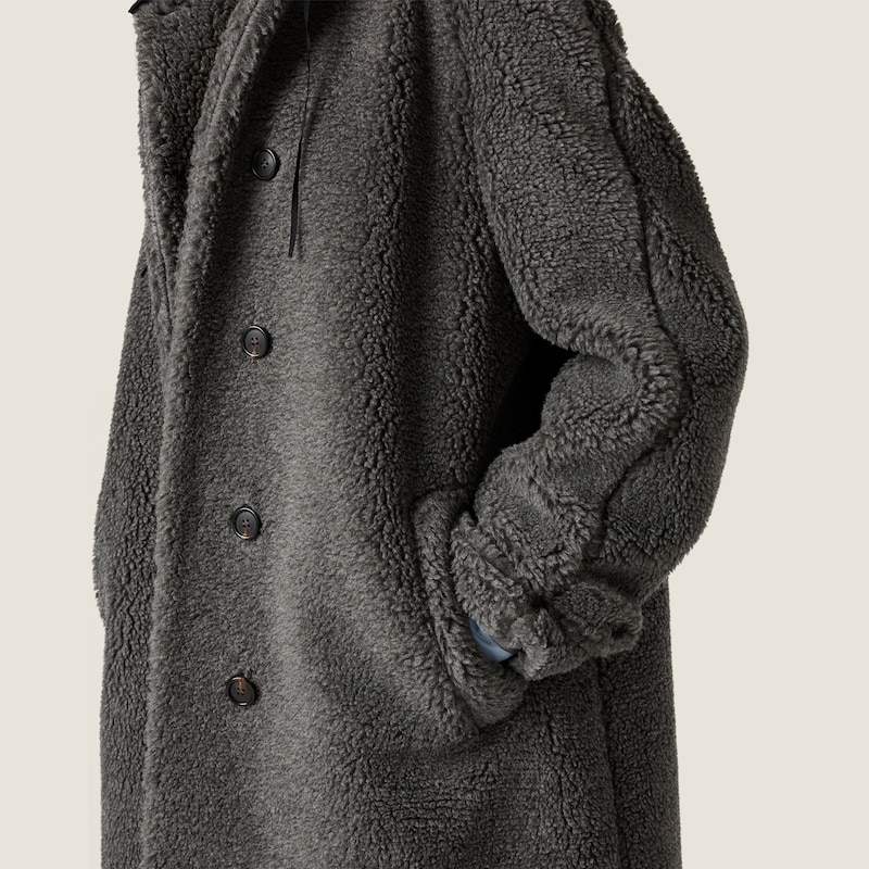 Manteau droit en polaire
