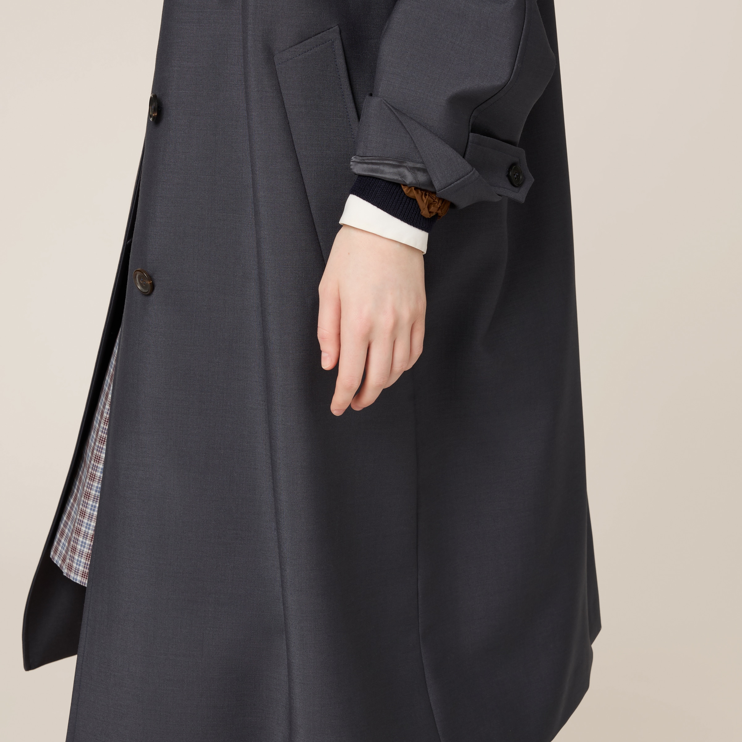 Miu Miu Single-breasted Kid Mohair And Technical Pongé Coat