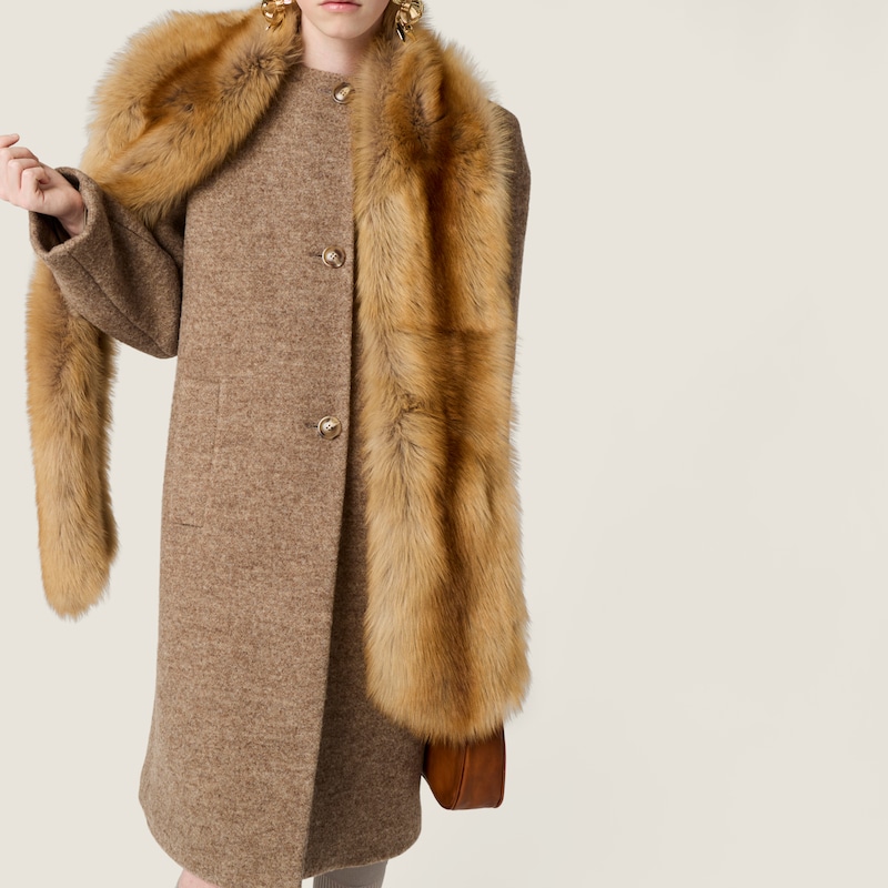 Single-breasted Shetland wool coat