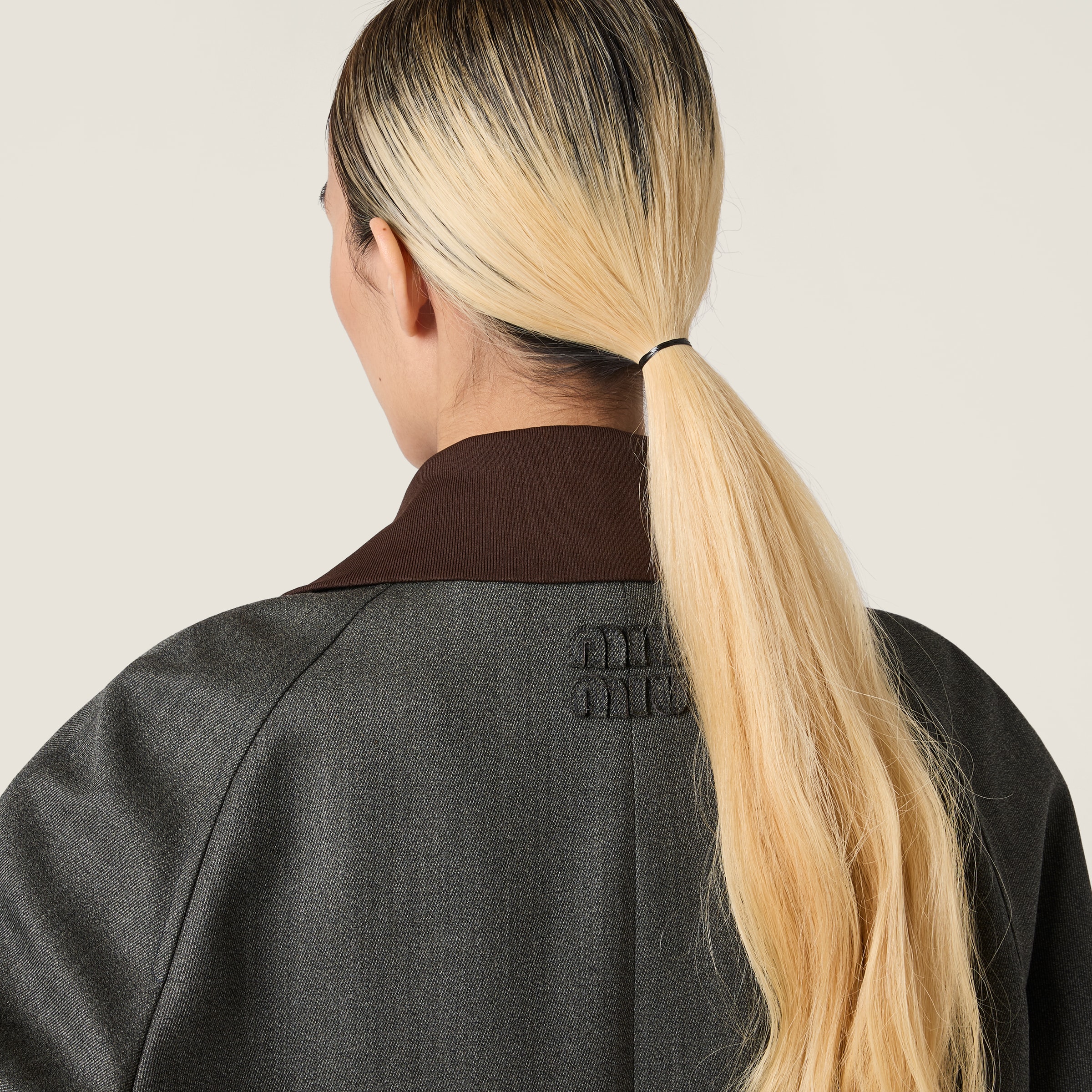 Single-breasted coat in Cover fabric - thumbnail 5