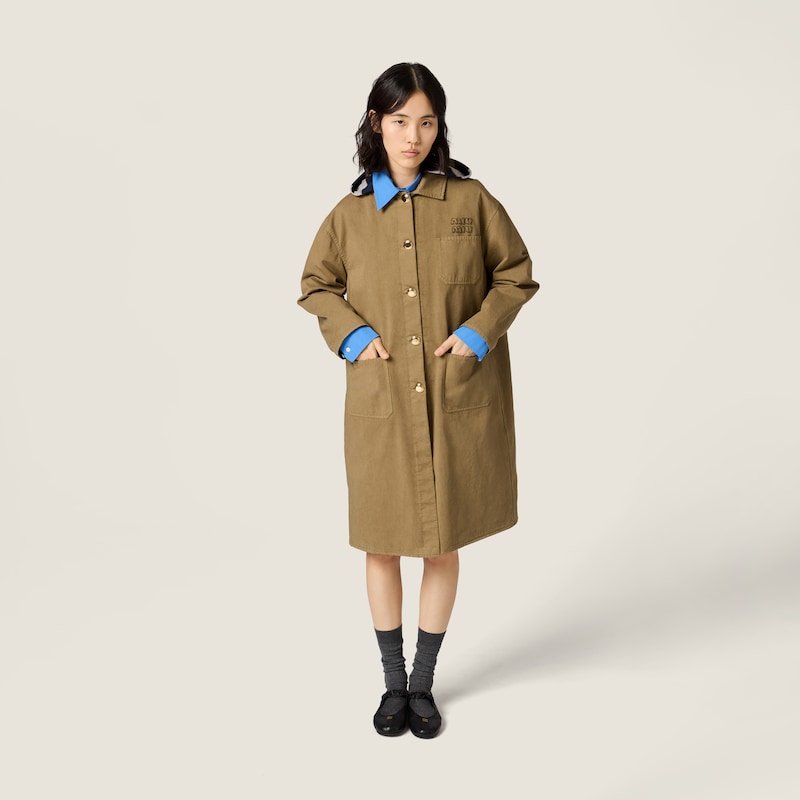 올드 개버딘 싱글브레스트 코트