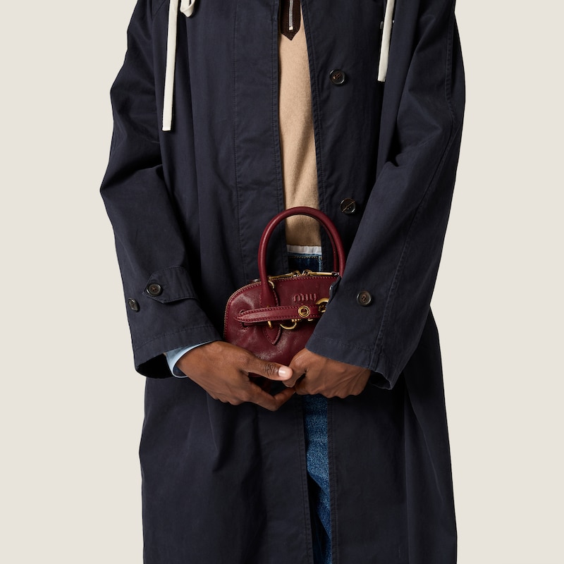 Single-breasted washed gabardine coat