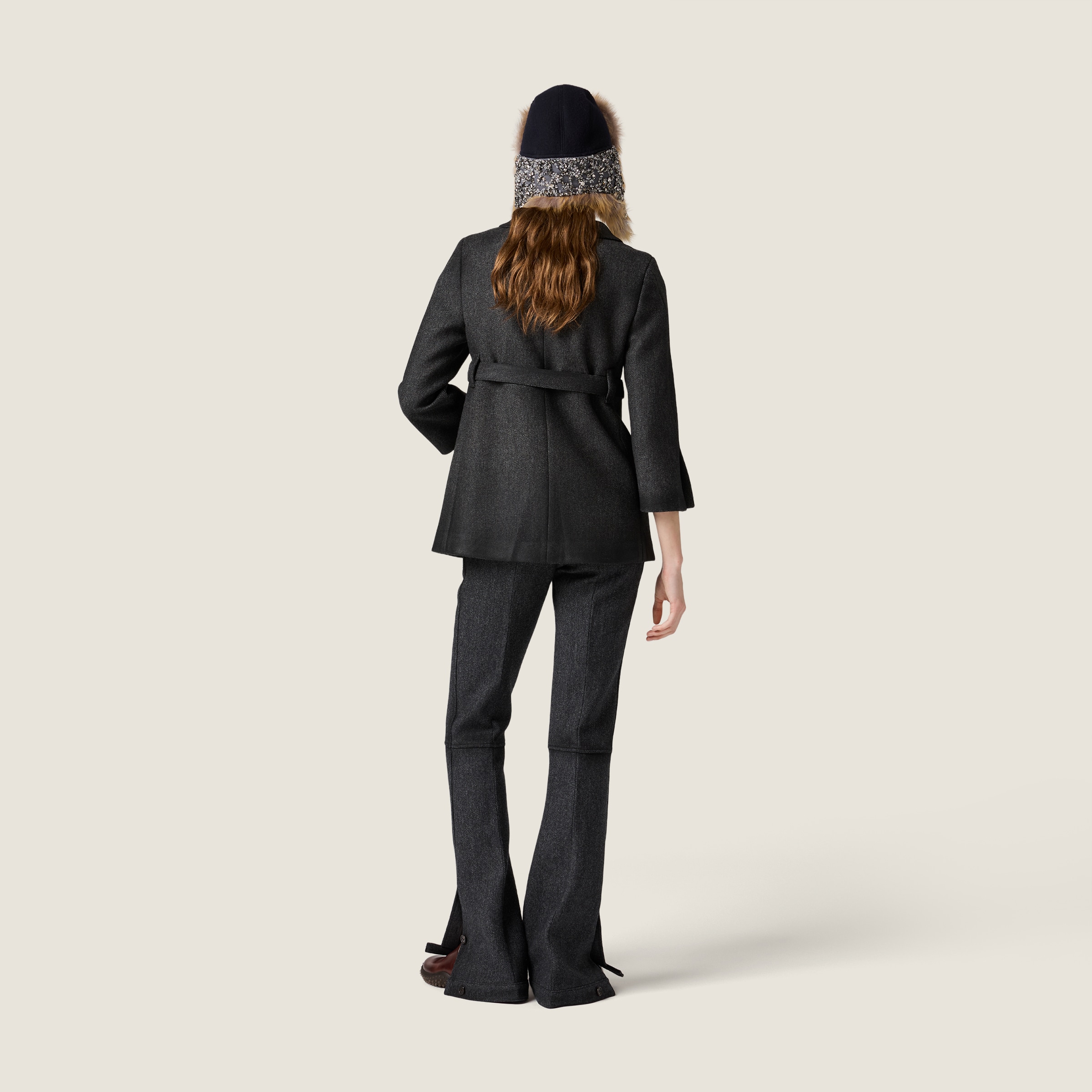 Double-breasted double wool jacket - thumbnail 3