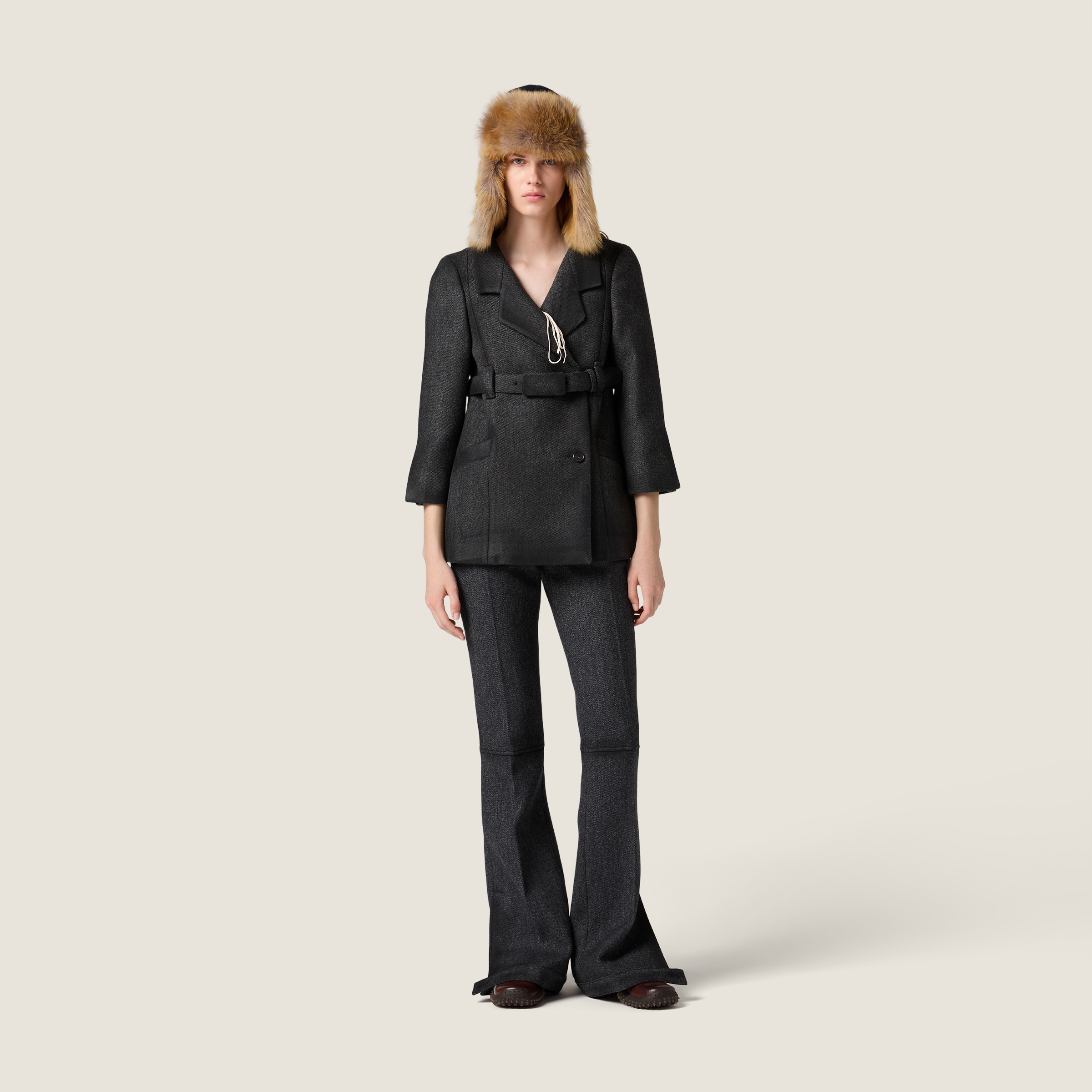 Double-breasted double wool jacket - thumbnail 2
