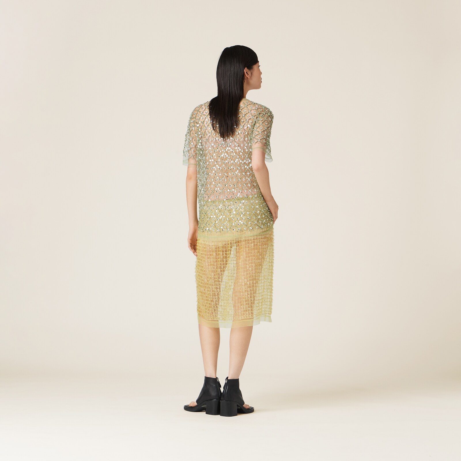 MIUMIU TEXTURED SHORT-SLEEVE LACE TOP 275100