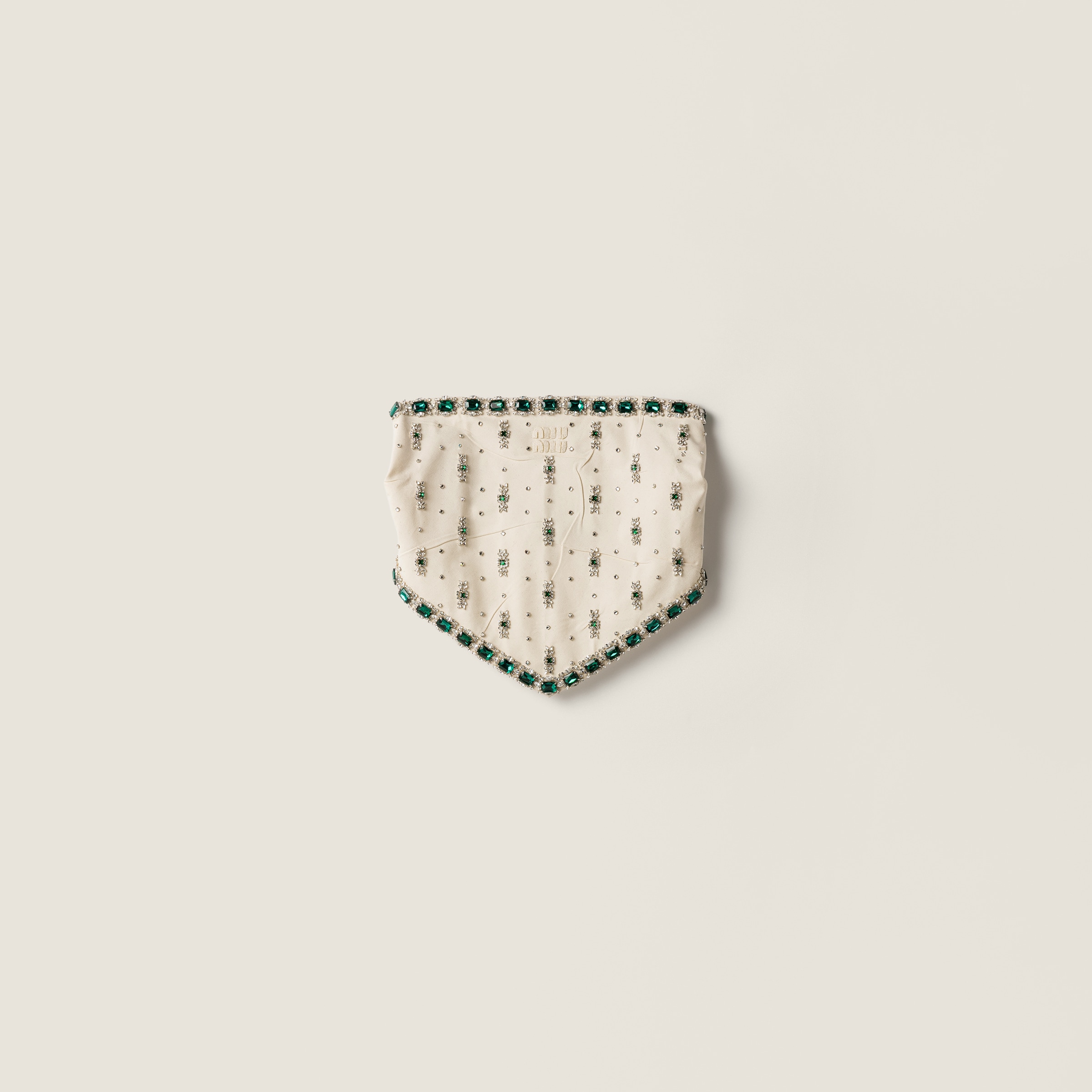 Embroidered canvas top