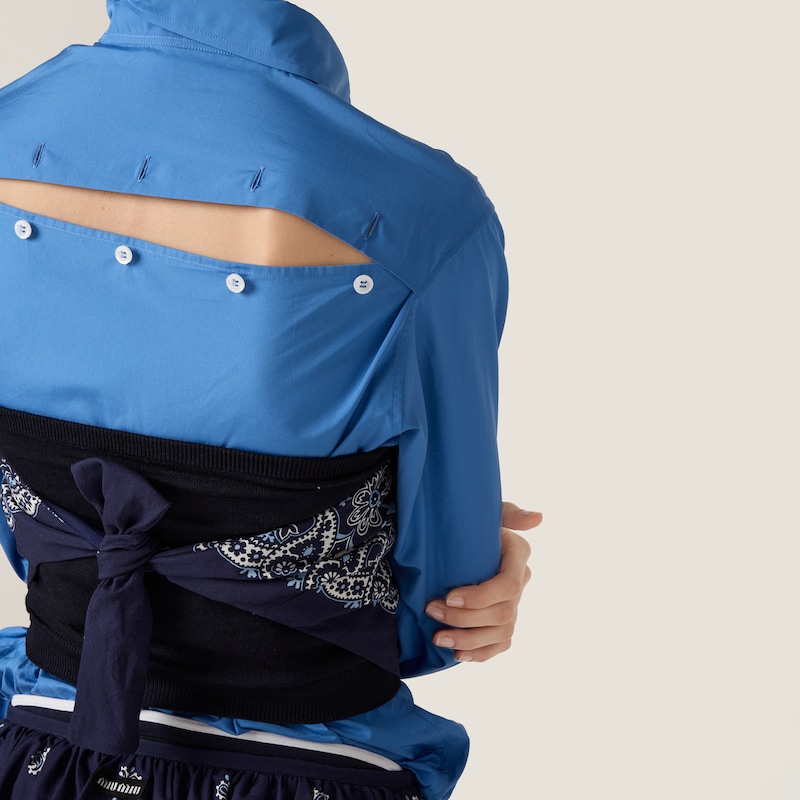 Printed poplin bandana top