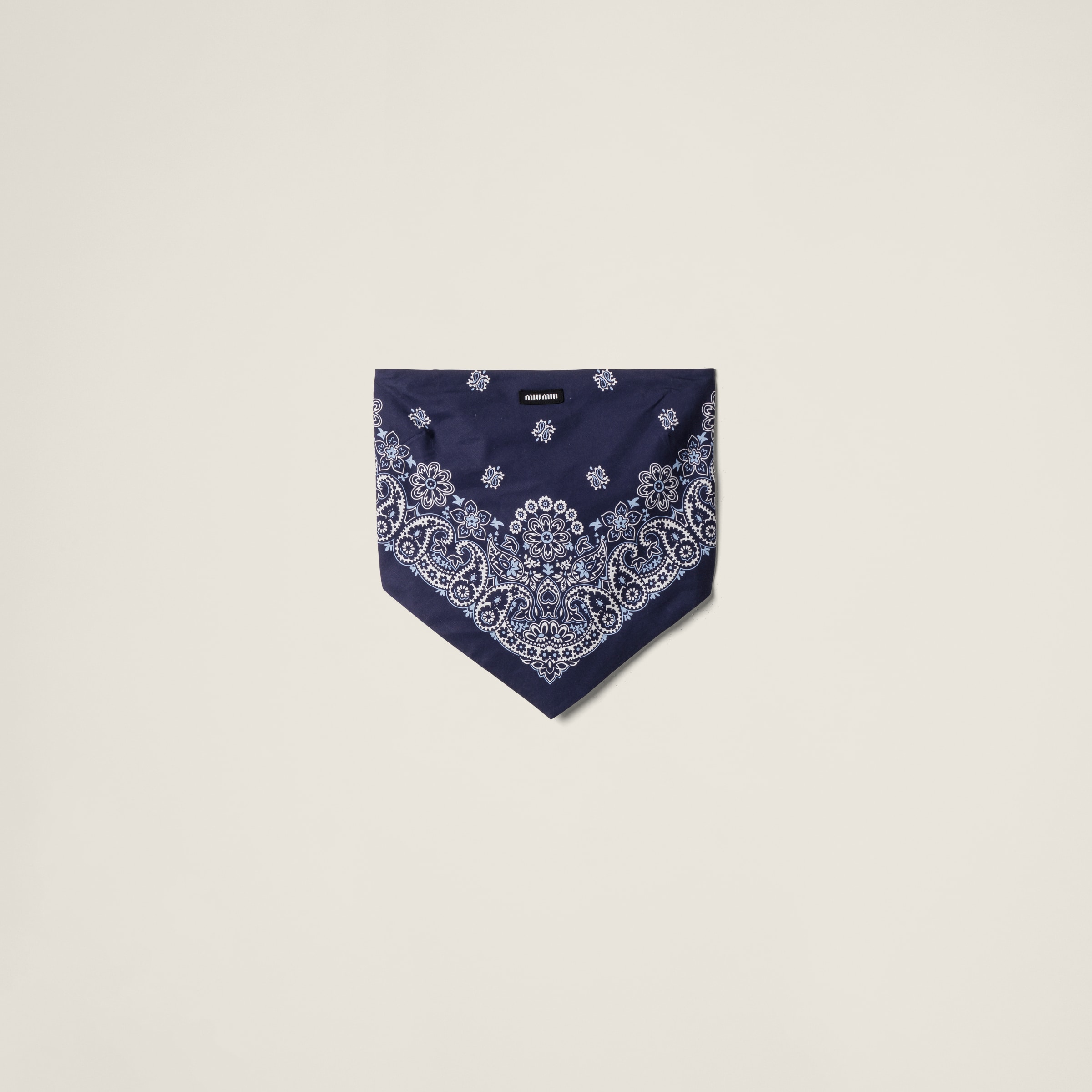 Miu Miu Printed Poplin Bandana Top