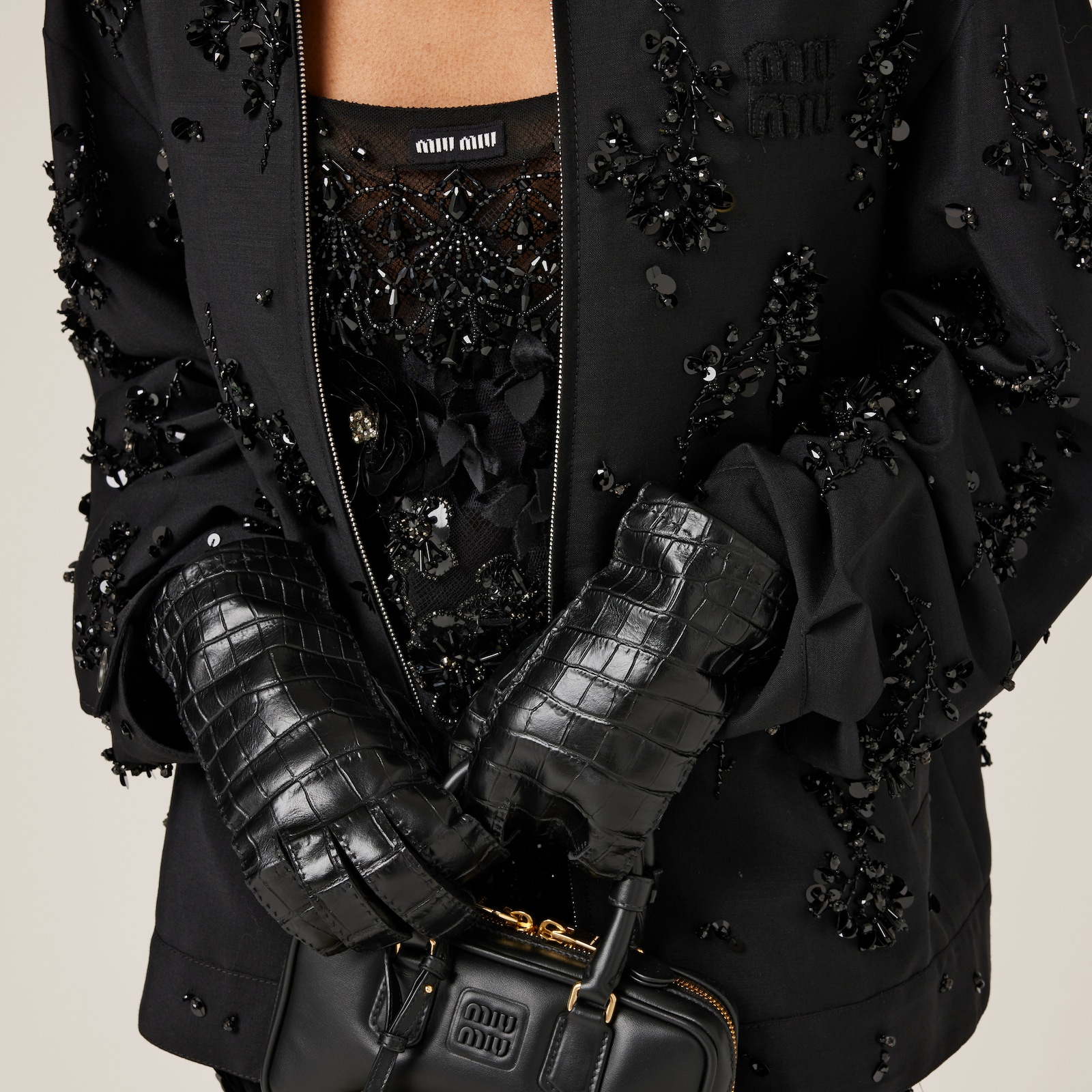 Miu Miu FW1999 Lace-Up Long Sleeve Top