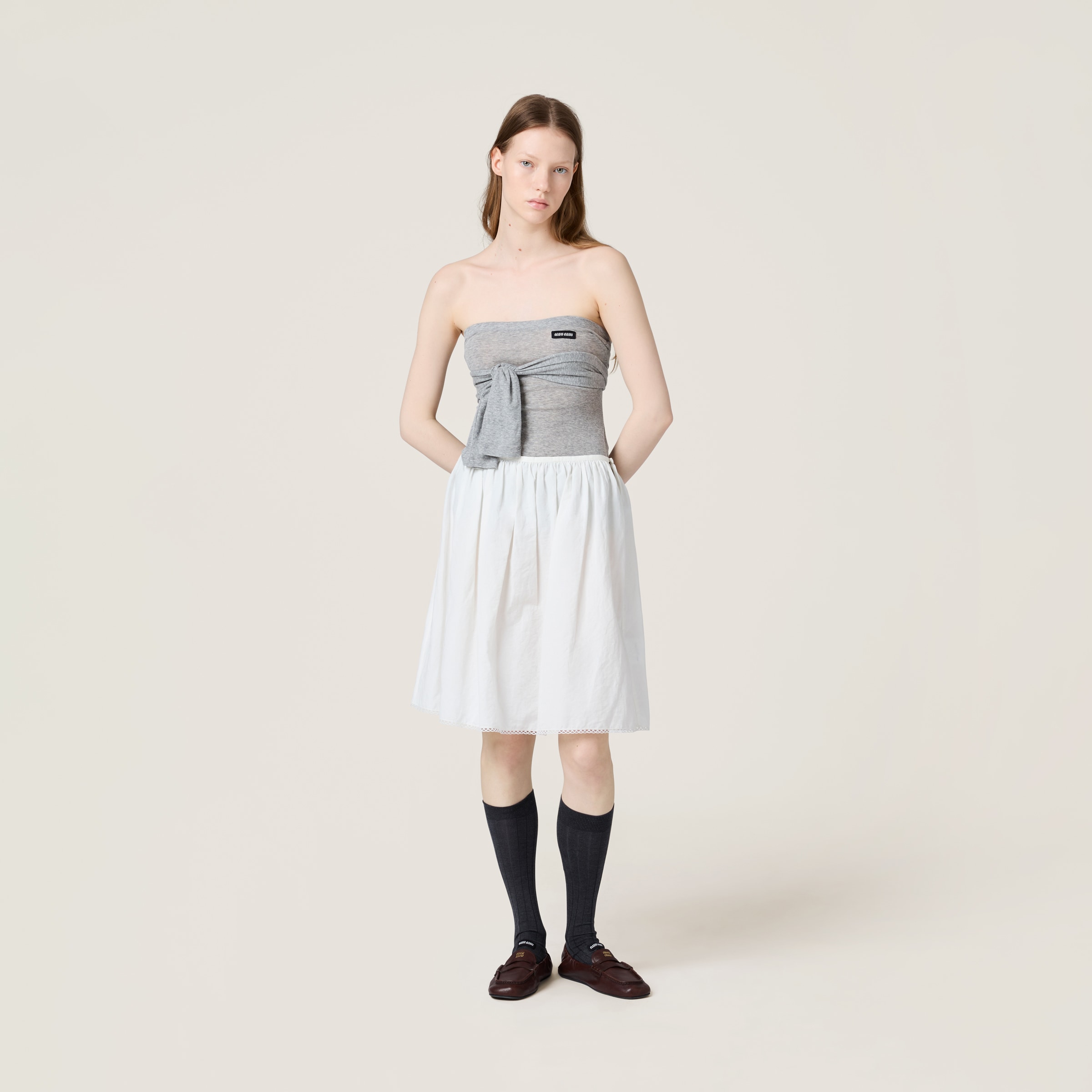 Miu Miu Ribbed Jersey Top
