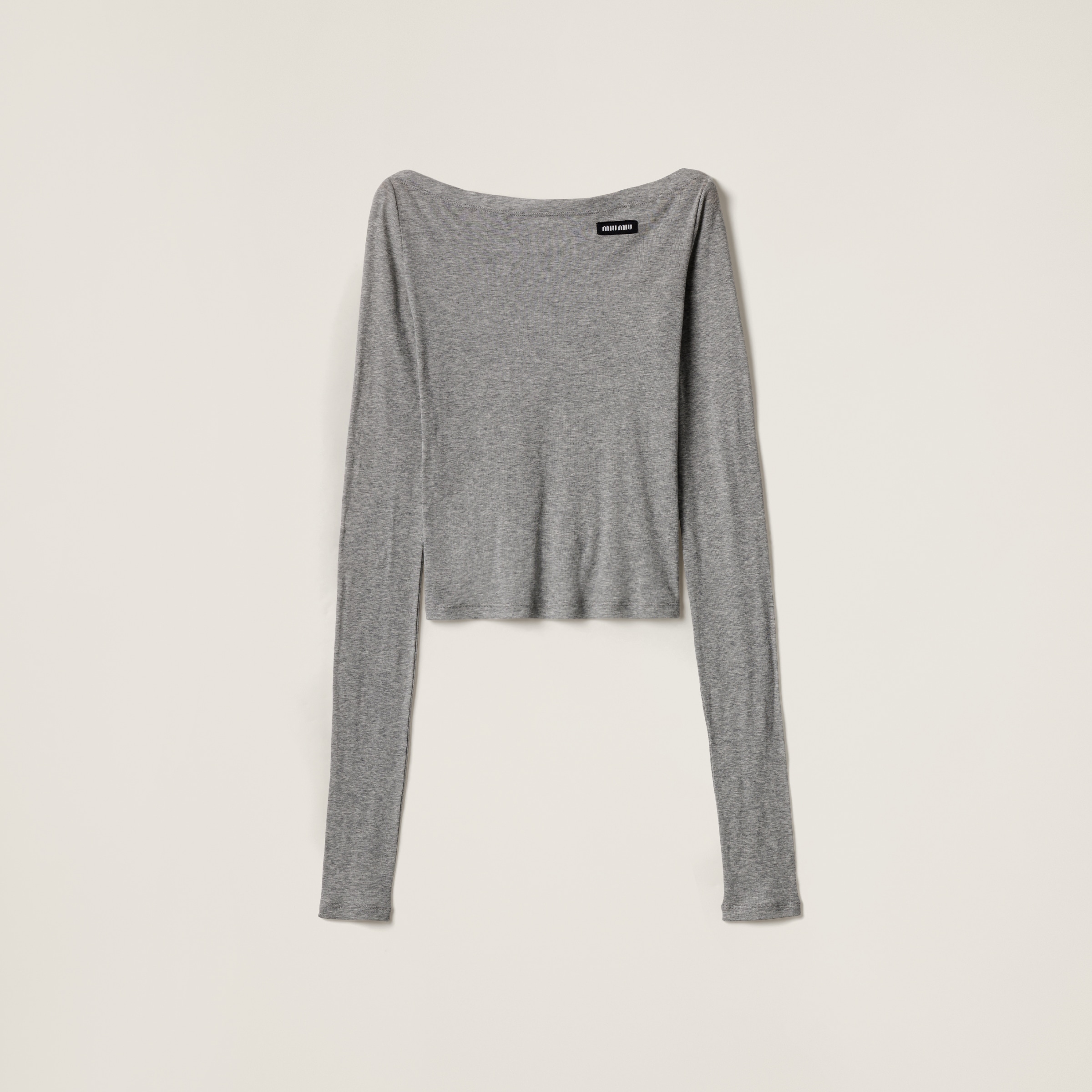 Miu Miu Ribbed Jersey Top