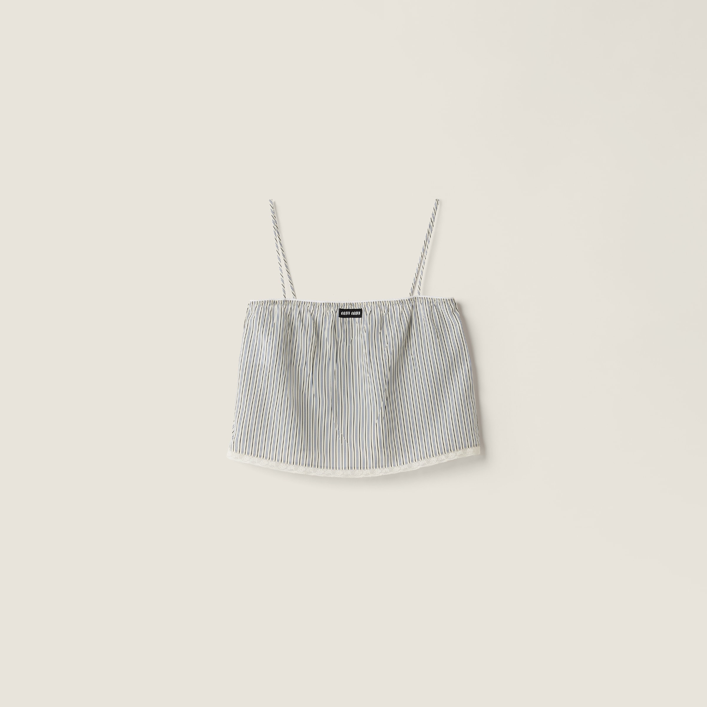 Miu Miu Crêpe De Chine Top In Multi