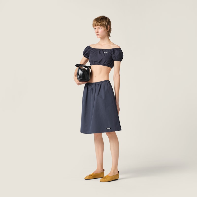 Poplin crop top