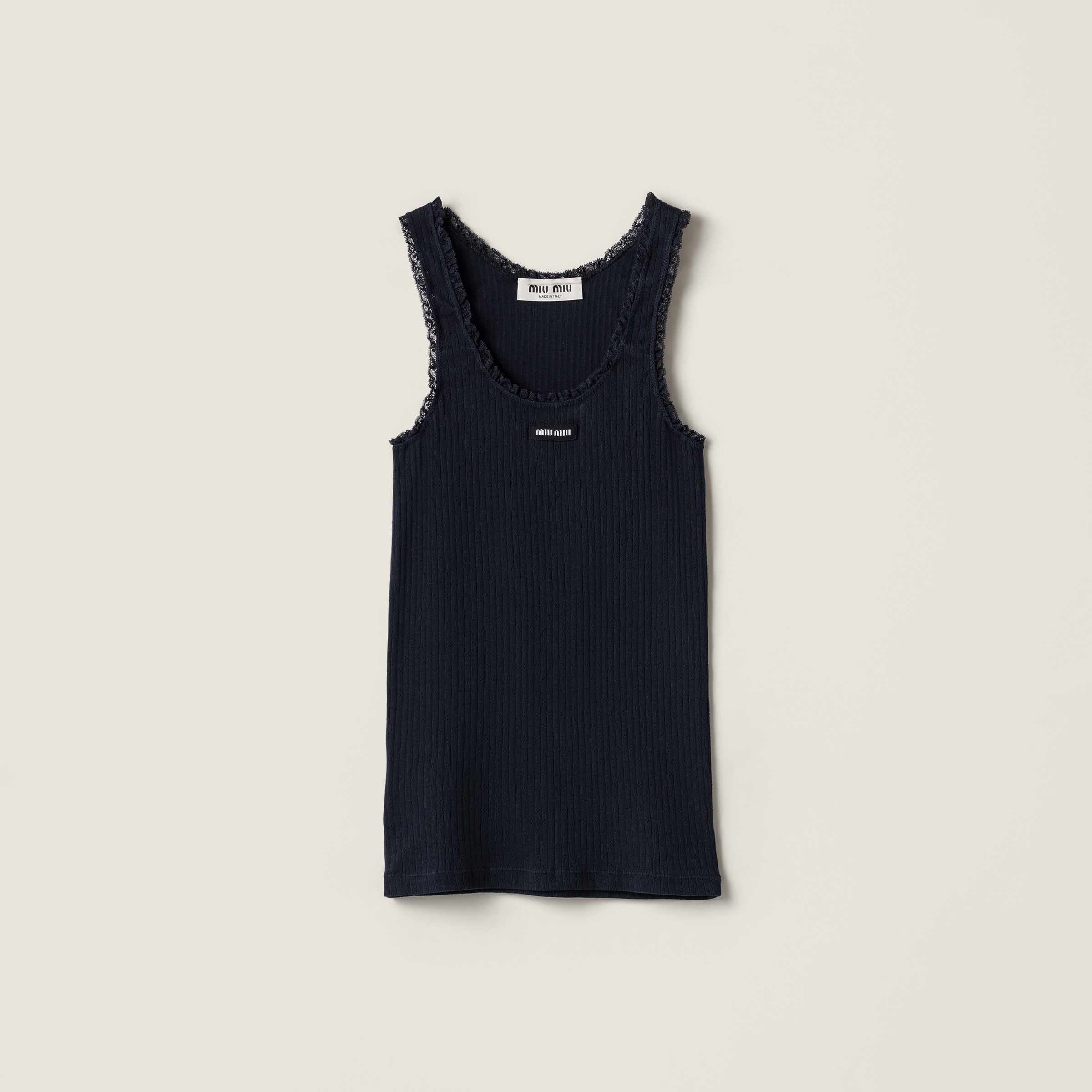 Garment-dyed cotton tank top