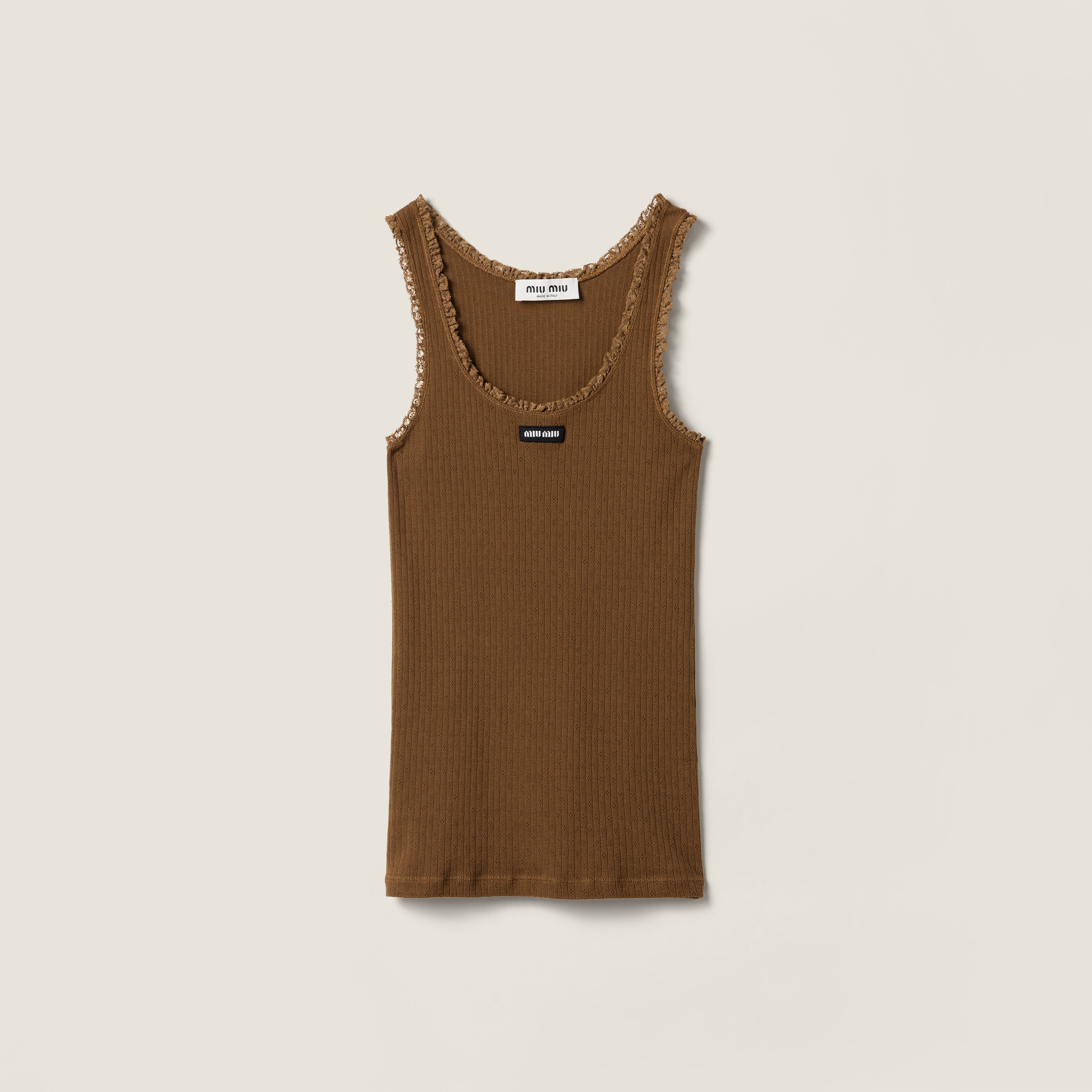 Garment-dyed cotton tank top