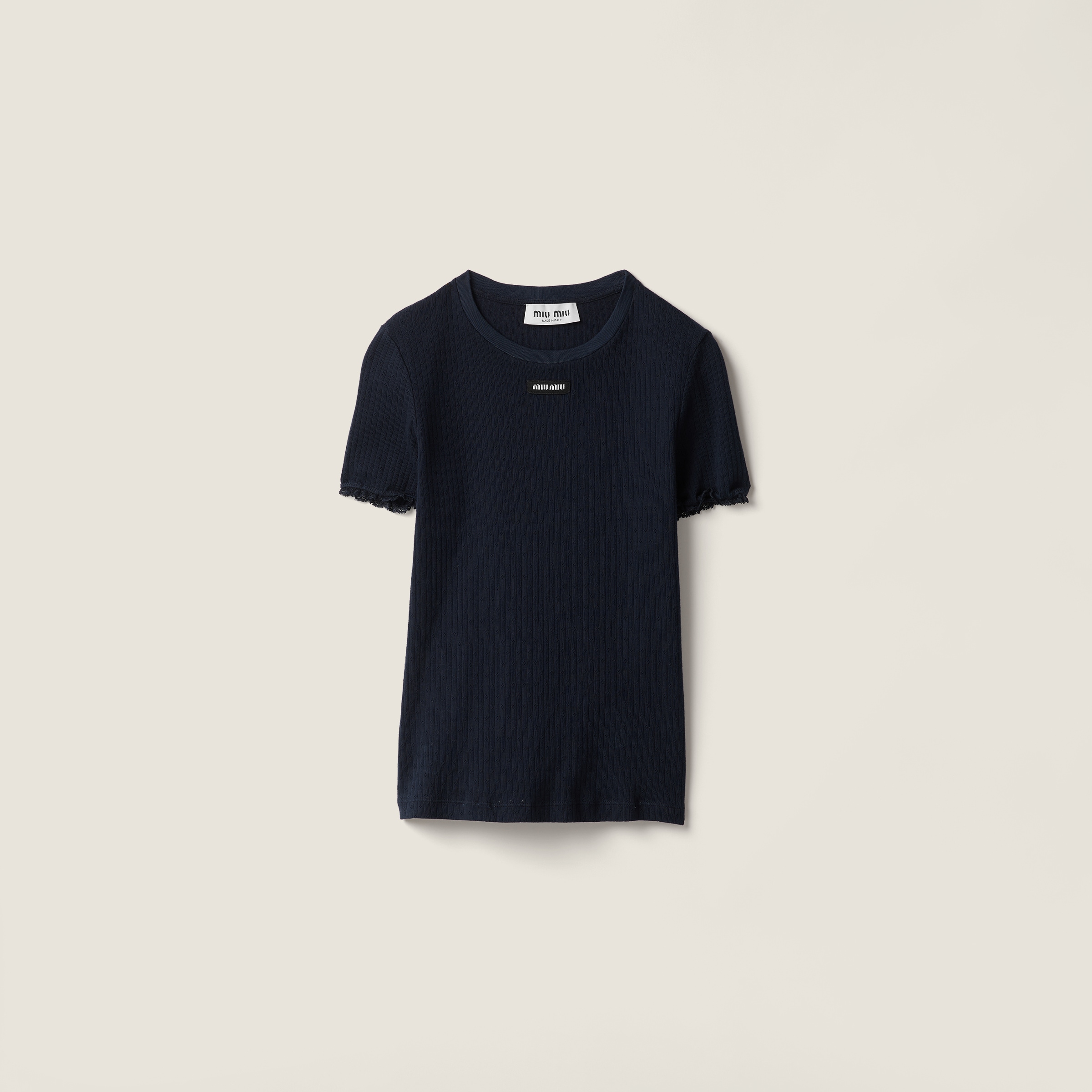 Garment-dyed cotton top