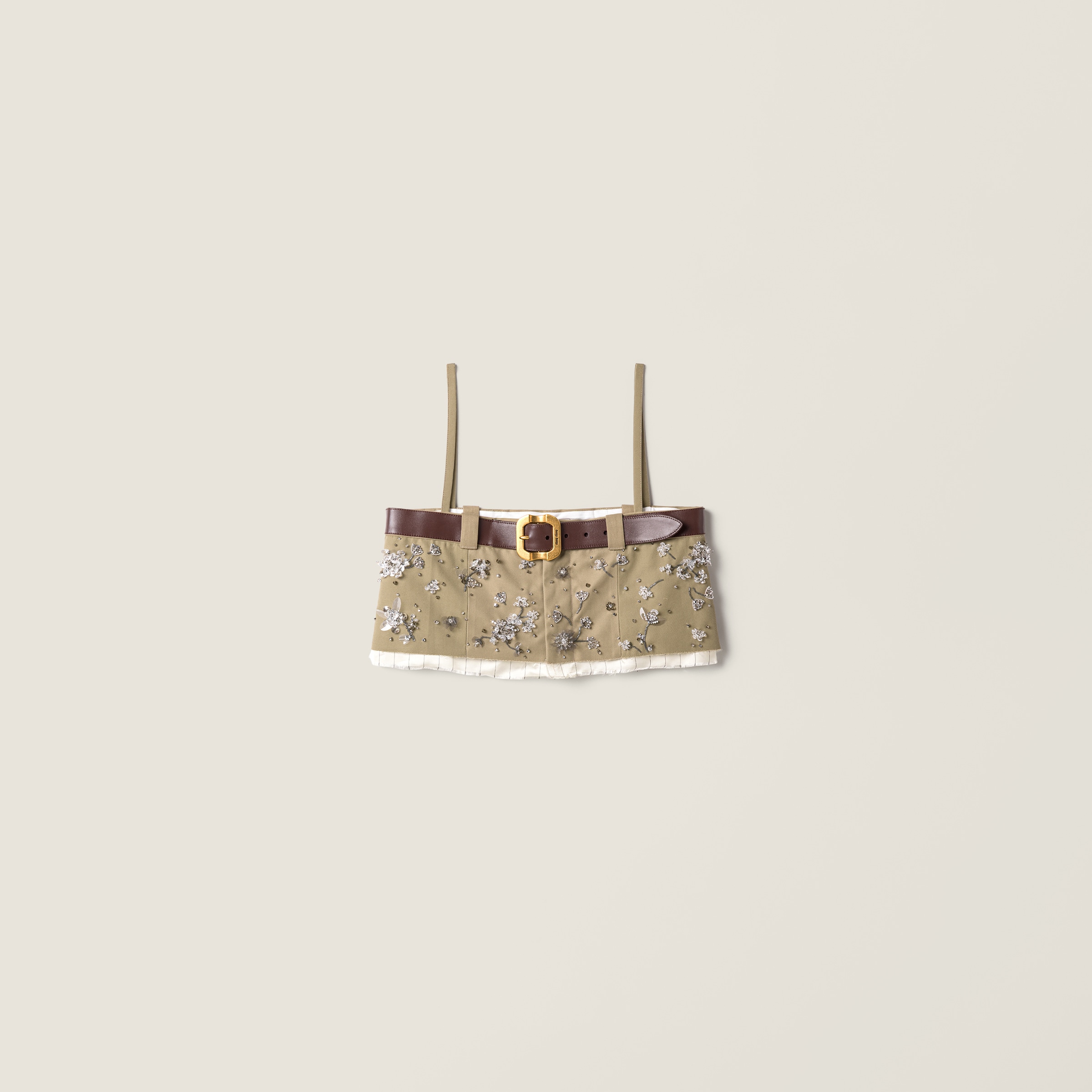 Embroidered chino top from Miu Miu - $6,600