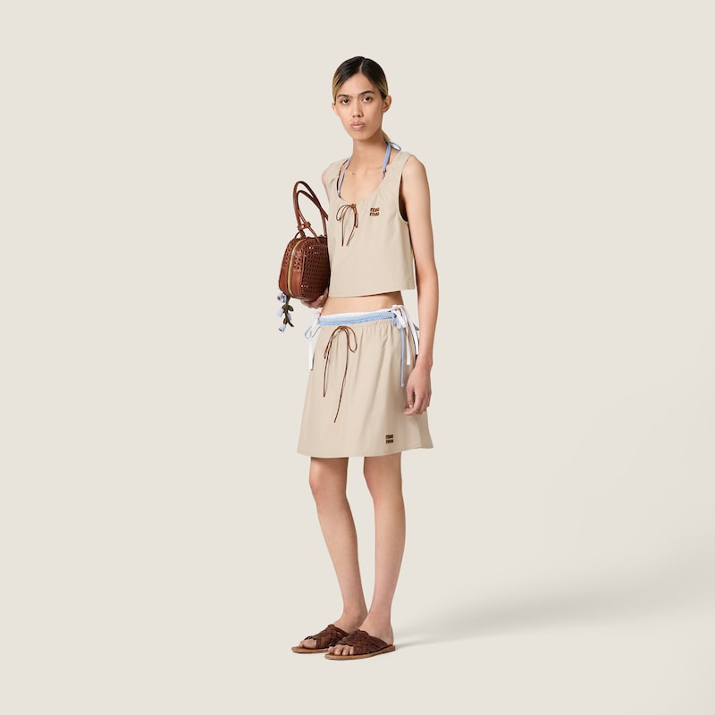 Crop top en coton Panama