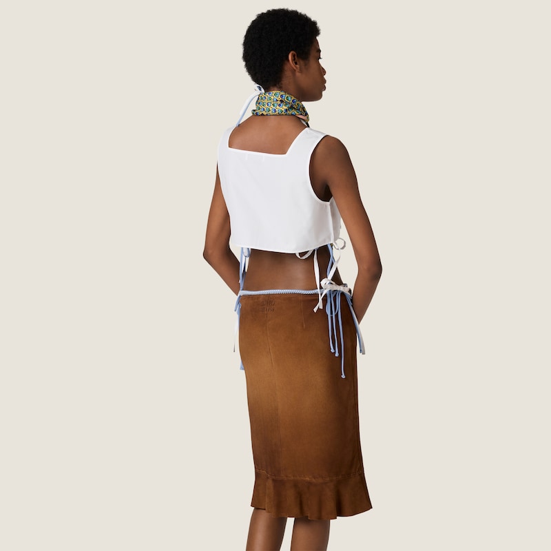 Haut court en popeline