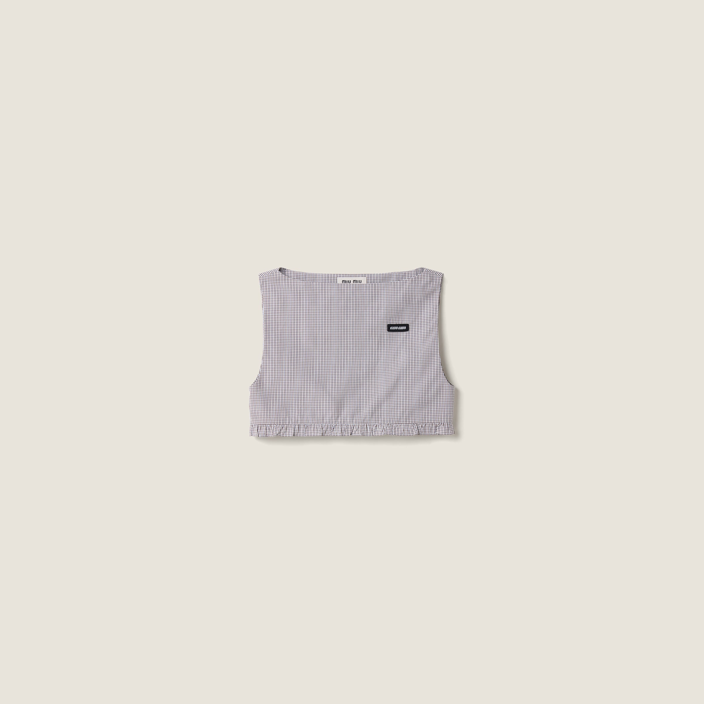 Checked poplin crop top from Miu Miu - $1,200