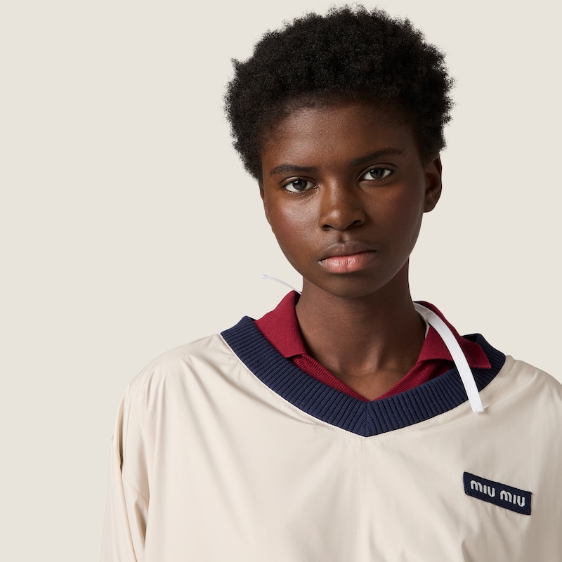 Technical pongé sweatshirt