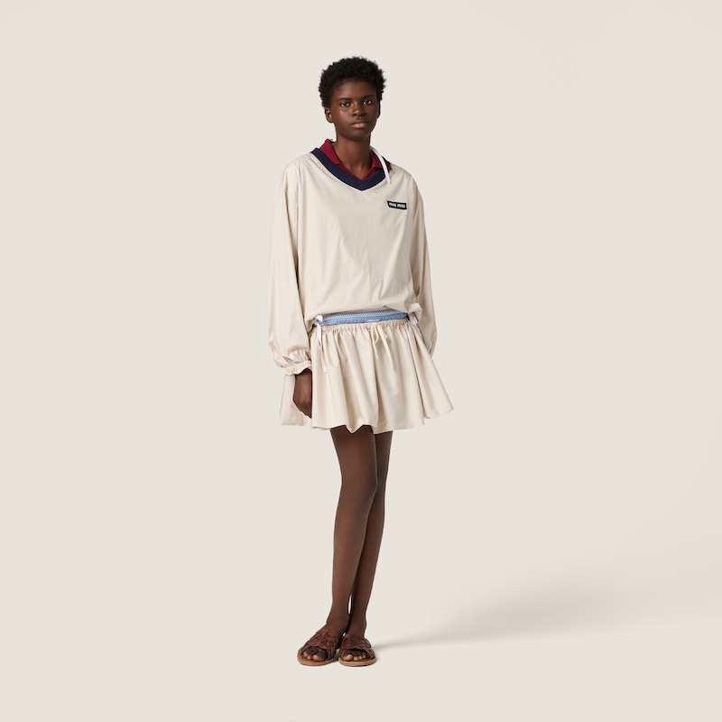 Technical pongé sweatshirt
