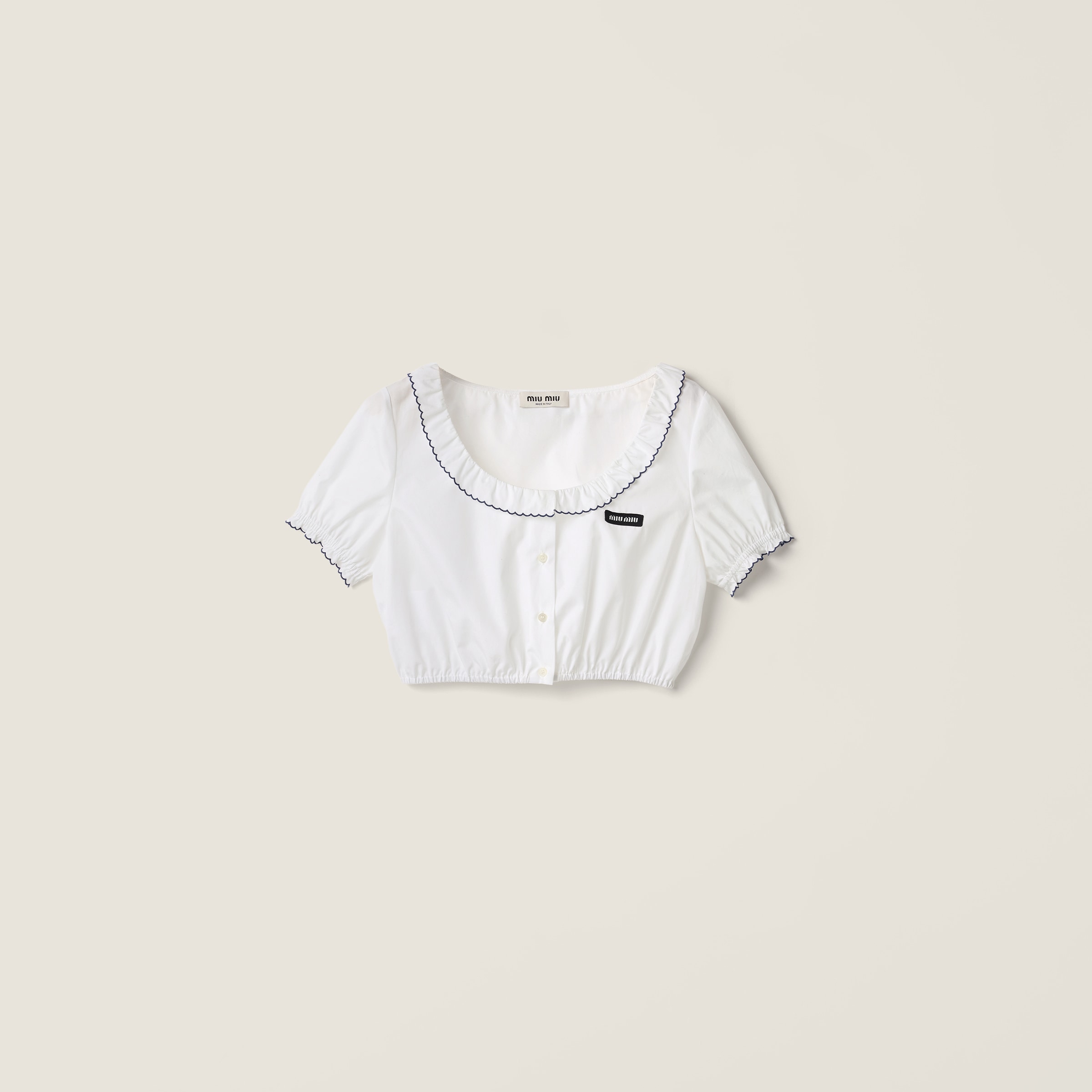 Embroidered poplin crop top from Miu Miu - $1,950