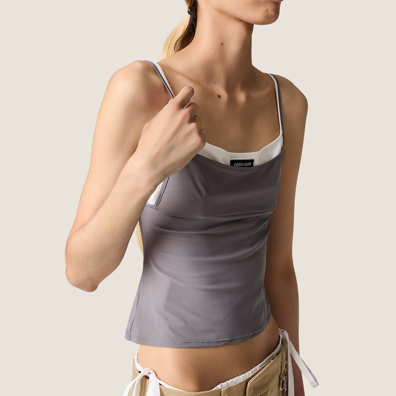Stretch jersey top