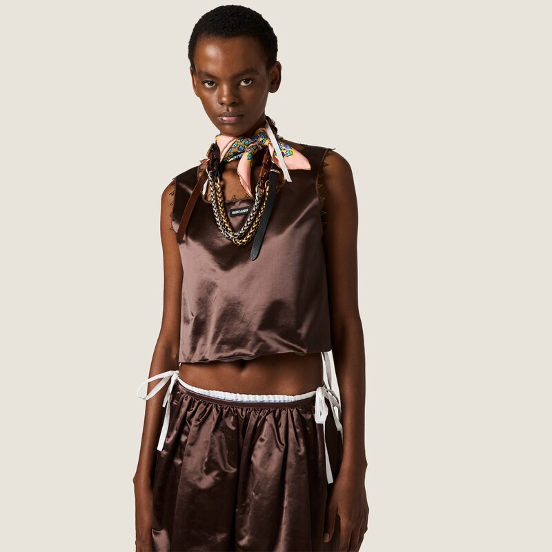 Satin crop top