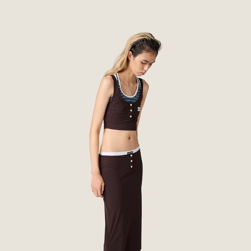 Stretch jersey top