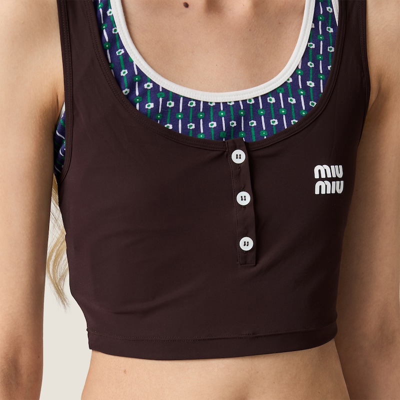 Stretch jersey top