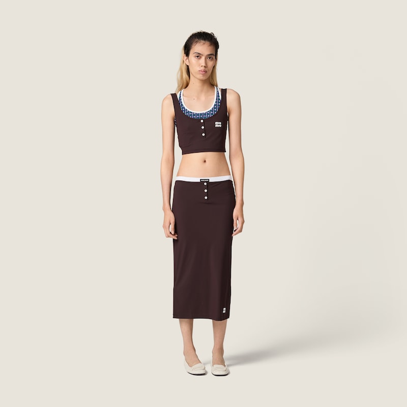 Stretch jersey top